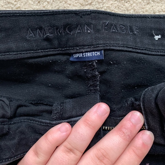 American Eagle Black Skinny Jeans (short) - Picture 3 of 4